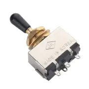 Metal Guitar 3 Way Toggle Switch Enclosed 3Way Selector Switch Gold Black-Tip