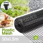 Plastic Mesh Barrier Garden Net 50mx1.5m Chicken Wire Fence Enclosure Protection
