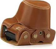 MegaGear Leather Camera Case Compatible with Olympus OM-D E-M10 Mark III (14-42mm)