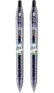 Pilot B2P Bottle Pen Lot/2 Gel Roller 0.7mm Fine Black Office School Recycled