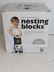 Wee Gallery Ocean Animals Children's 10 Nesting Blocks Ages 2+