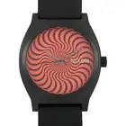 Nixon Men's Watch Time Teller X Spitfire Orange Dial Black Strap A045-3241