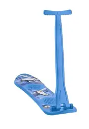 Kids Snow Scooter Sled, Sliding Ski Snowboard with Grip Handle. (Blue)