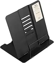 KALLORY Adjustable Book Reading Shelf Bracket Lightweight Metal Stand for Myopia Prevention for Home Office Dorm Library Use Black