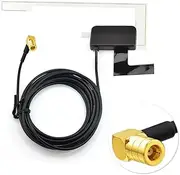 Eightwood DAB Antenna DAB Antenna Car SMB Digtial DAB Car Radio Antenna with 3 Metres DAB Windscreen Antenna Glass Mount for Blaupunkt Pioneer Clarion Kenwood Alpine Multi-Way