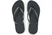 Havaianas Slim Crystal SW II Thongs (Black, Size 39/40 BR)