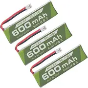 Fytoo 3PCS 1S 3.8V 80C 600mAh Lithium Battery with JST-PH 2.0 Plug Connector Suitable for Cineahoop Tinyhawk Mini FPV Racing Drone RC Remote Control Aircraft Battery