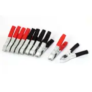 Insulated Electric Battery Alligator Clip Clamp Red Black 3 Inch Long 10pcs
