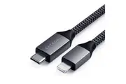Satechi 1.8m USB-C w Lightning MFI-Certified Cable for Apple iPhone Space Grey