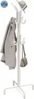 Simplehouseware Coat Rack Stand, 12 Hooks Metal Coat Stand, White