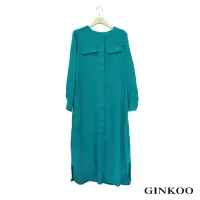 在飛比找momo購物網優惠-【GINKOO 俊克】雪紡衫洋裝