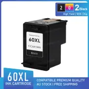 2x Ink Cartridge for HP 60XL Black Deskjet D2560 D5560 F2410 F4280 F4480 Printer