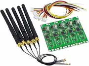 domoi 5Pcs 2.4Ghz Wireless 512 Transmitter Receiver PCB 2 in 1 Module Wireless PCB Board with Antenna for Stage Light
