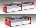Urban Tempered Glass Top High Gloss MDF Red/White Lowline TV Unit & Coffee Table