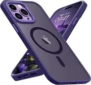 [YINLAI] for iPhone 14 Pro Max Case, [Compatible with MagSafe] Skin-Friendly Touch Magnetic Slim Shockproof Protective Phone Cases for iPhone 14 Pro Max 6.7", Translucent Matte Purple
