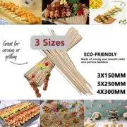 Wooden Bamboo Skewers BBQ Party Kebab Grill Meat Bulk Stick 150mm - 300mm