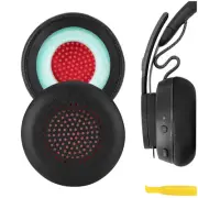 Geekria Protein Leather Ear Pads for MPOW HC5 HC6 Headphones (Black)