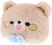 PAMINGONO Kawaii Plush Car Pillow Bear Headrest Stylish Embroidered Car Seat Cushion