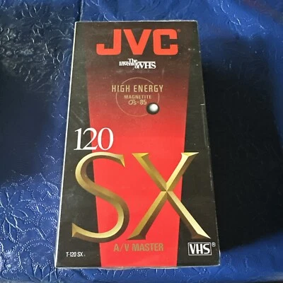 Factory Pack Of 2 JVS T-120 SX A/V Master VHS Tape High Energy Magnetite Sealed