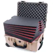 Tan & Black Pelican 1560 case with customizable tool foam inserts.