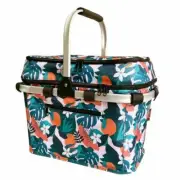 Picnic Basket Cooler Storage For 4 Person Sachi Insulated Exotic Jungle