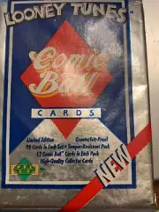 1990 Looney Tunes Comic Ball Collector Cards 10 Unopened Packs s23