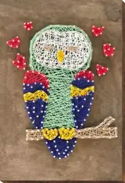 String art kit Owl DIY craft kits wooden board String art pattern