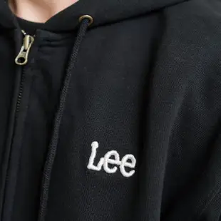 【Lee】LEE 韓國 胸前立體刺繡 雙拉鍊外套 連帽外套 外套 長袖 無刷毛 毛巾布 穿搭 現貨 韓國代購(平輸品)