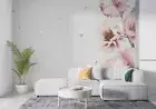 3D Pink Blooming Flower Wallpaper Wall Murals Removable Wallpaper