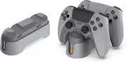 XBERSTAR PS5 Charging Station for PS5 /PS5 Edge Controller Charging Dock Stand PS5 Controller Fast Charging Station Accessories (Gray)