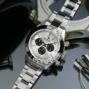 OceanX Speed Racer II Men's Watch 41.5mm WR 200m Bezel Steel Dial Silver SRS242