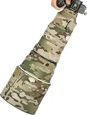 CHASING BIRDS Camouflage Waterproof Lens Coat for Sony FE 600mm F4 GM OSS Rainproof Lens Protective Cover (Desert Camouflage, with 1.4X TC (SEL14TC))