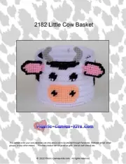Little Cow Basket-Plastic Canvas Pattern or Kit