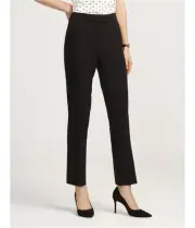Anne Klein Womens Solid Dress Pants, Black, Plus Size, 16W