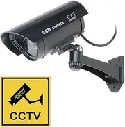 Aexit (Electronic security) Dummy Realistic Looking Camera Red LED Blinking AA Battery (80ry145qf678) Powered Black