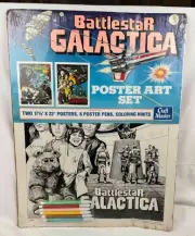 Vintage 1978 Battlestar Galactica Poster Art Set - Craft Master paint by numbers