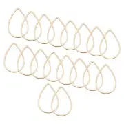 Beading Hoop Earrings, 60Pcs Drop Shape Beading Findings(22x14mm, Rose Gold)