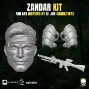 Zandar Dreadnok Zartan's Brother custom kit use w/ 4" 6" 7" 12" GI Joe figure