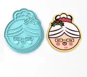 Mrs. Claus Cookie Cutter & Stamp #1 | Christmas Xmas Santa St. Nick North Pole