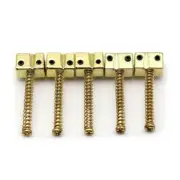 Set of 5Pcs Zinc Alloy Bass Bridge String Saddles for 5 Strings Bass Bridge Gold
