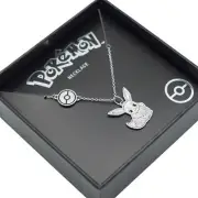 ~ Pokemon Necklace ~ Eevee & Pokeballs Necklace ~