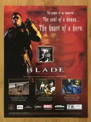 Blade PS1 Playstation 2000 Print Ad/Poster Official Wesley Snipes Movie Game Art