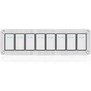 8 Gang Aluminum Rocker Switch Panel - 12V/24V Switch Panel 3 Pin ON/Off Pre-W...