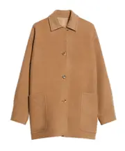 Max Mara Collared Button-Up Coat IT40,IT34,IT42,IT38,IT36 camel