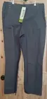 Ethos Womens XL Pants Organic Cotton Gray Perle Buttons Side Zipper Pockets New