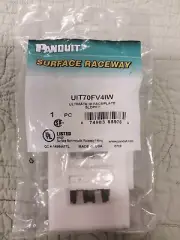 NEW sealed Panduit Surface Raceway UIT70FV4IW FACEPLATE SLOPED 4 Port (Qty Avai)