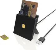 CAC Card Reader, SIM Card Reader, Dual Slots Smart Card Reader for DOD Military
