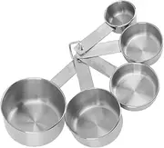 Stainless Steel Measuring Cups, Stainless Steel Measuring Spoons Set 5PCS Metal Measuring Cups Set Nesting Measuring Cups Mini Measuring Spoons Stackable Measuring Cup for Baking Cooking/1366