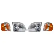 Headlight Kit For 2001-03 Ford F-150 XL XLT Lariat H-Davison Left and Right 4Pc (for: Ford)