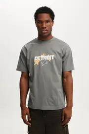 [Cotton On Men] Cotton On Men - Detroit Lions Box Fit NFL T-Shirt - Lcn nfl slate stone / detroit lions - tonal's L LCN NFL SLATE STONE / DETROIT LIONS - TONAL S